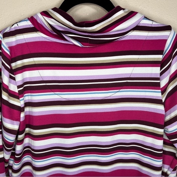 SMALL SPORT SAVVVY STRIPED PRINT SWEATER LONG SLEEVE STRETCH Y2K ERA - Picture 7 of 11